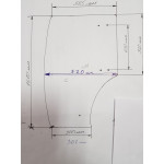 Стекло двери правой (TB600.45L-78) FT 354/454/504